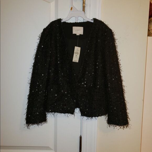 Ann Taylor Loft Black Sweater Cardigan - Picture 1 of 8